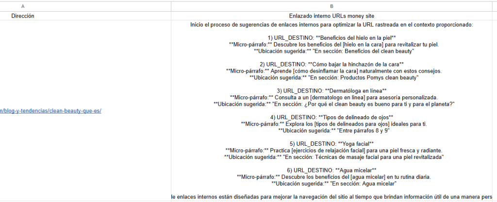 Vista completa del resultado: micro-párrafo contextual con anchor optimizado