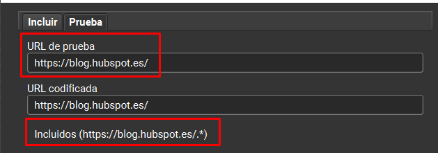Prueba de rastreo de subdominio
