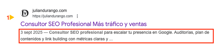 Ejemplo de meta descripción optimizada